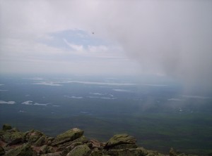 The view from Katahdin when it's clear, minutes later