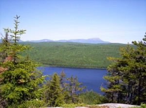 Another view back to Katahdin from above a beautiful lake
