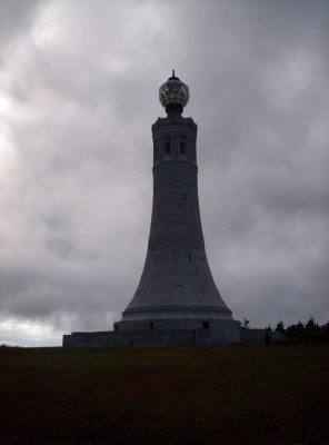 The salt-shaker-shaped war memorial atop Mount Greylock
