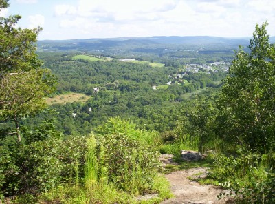 The view from Cat Rocks along the road toward Pawling