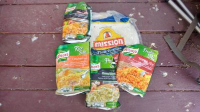 Pasta, tortillas, and rice that are most definitely full of gluten